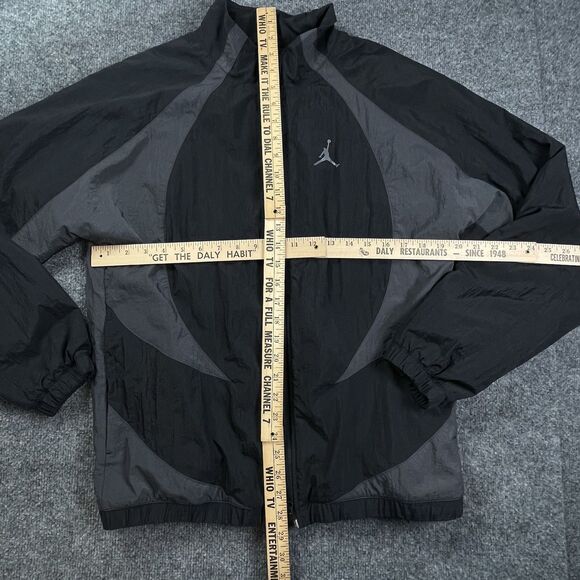 Nike Air Jordan Sport Jam Warm Up Jacket Mens Medium Black Grey Wind Breaker - Picture 6 of 11